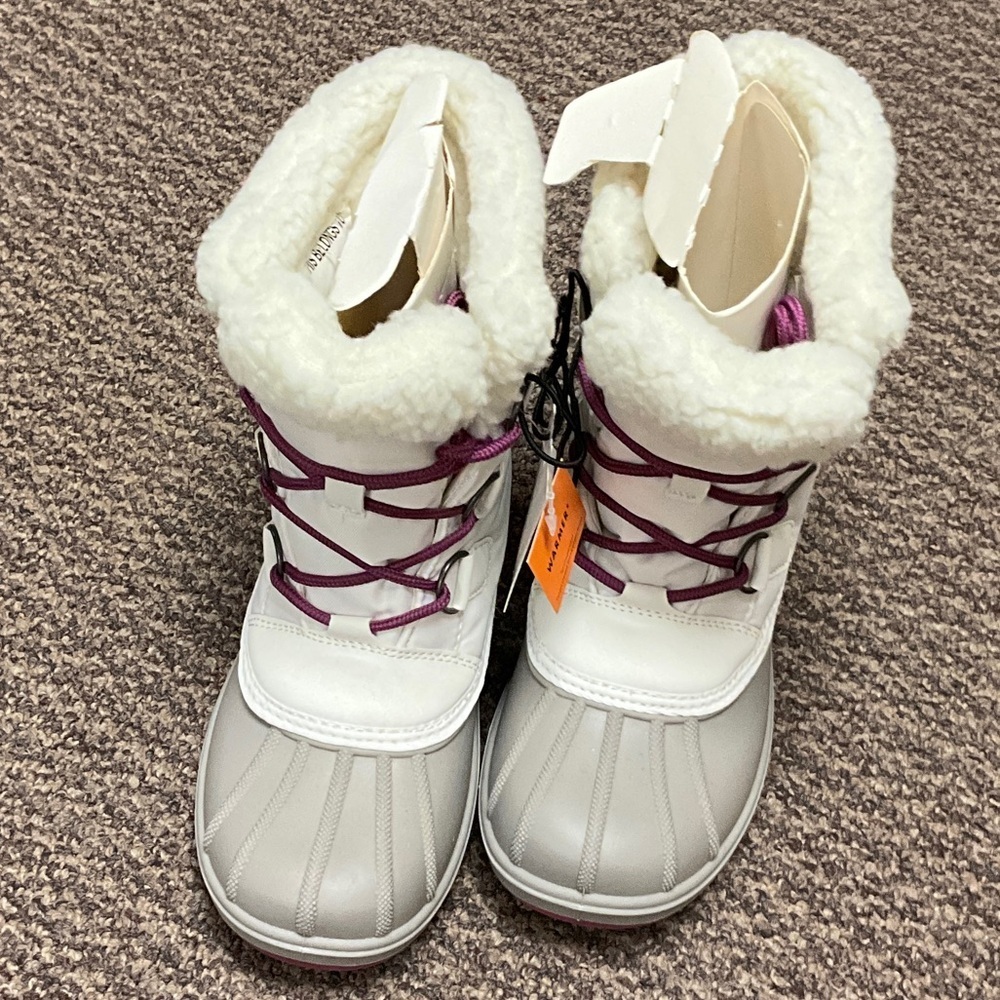 Cat & Jack White and Purple Kids Boots